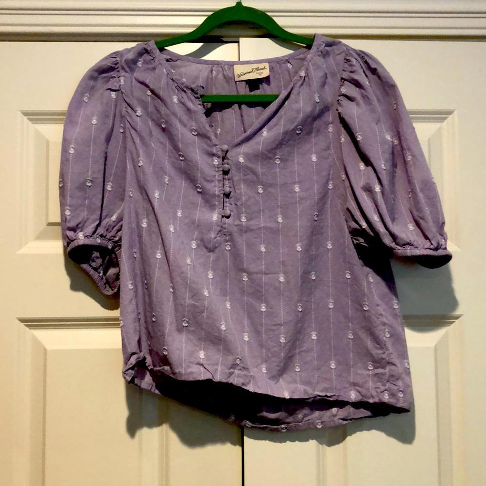 Light purple flowy blouse
